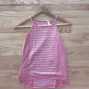 girls pink striped tank